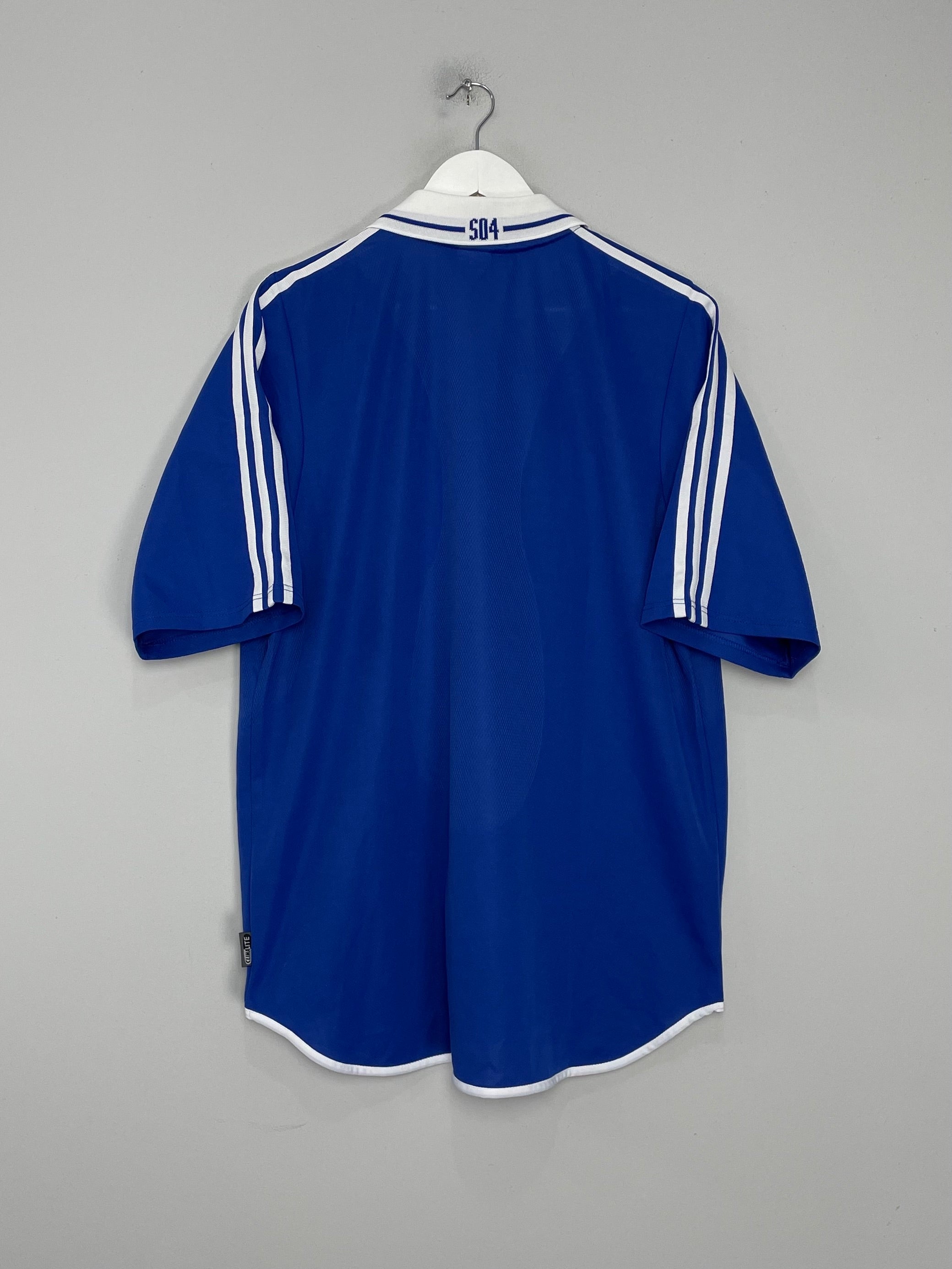 Shop 2000/01 SCHALKE HOME SHIRT (XL) ADIDAS, classic football shirts, vintage football shirts & retro soccer jerseys at Cult Kits