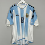 Shop 2004/05 ARGENTINA RIQUELME #8 HOME SHIRT (L) ADIDAS, classic football shirts, vintage football shirts & retro soccer jerseys at Cult Kits