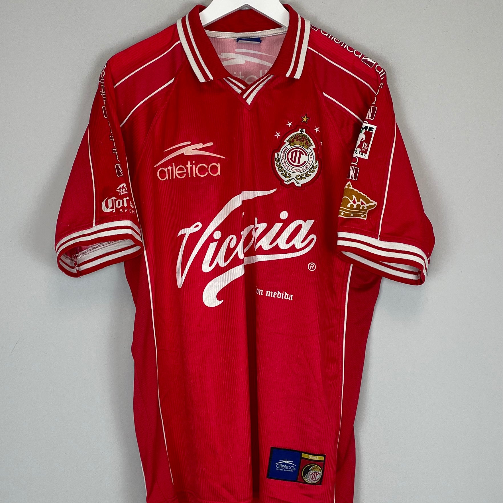 Shop 1999/00 TOLUCA #22 HOME SHIRT (L) ATLETICA, classic football shirts, vintage football shirts & retro soccer jerseys at Cult Kits