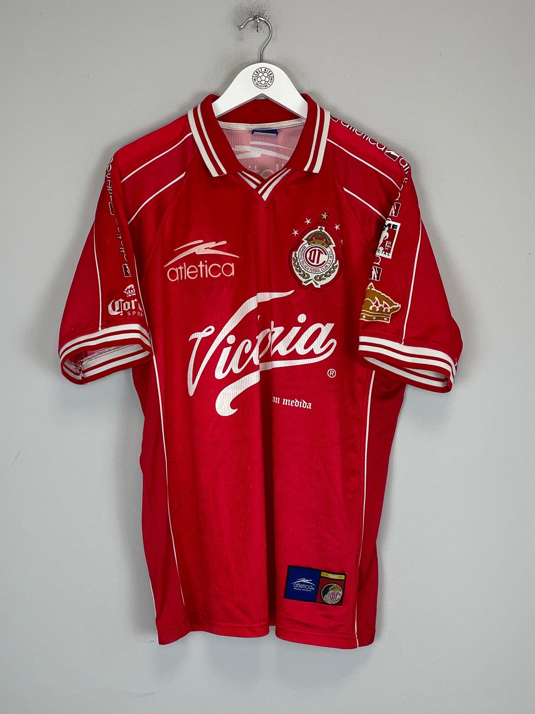 Shop 1999/00 TOLUCA #22 HOME SHIRT (L) ATLETICA, classic football shirts, vintage football shirts & retro soccer jerseys at Cult Kits