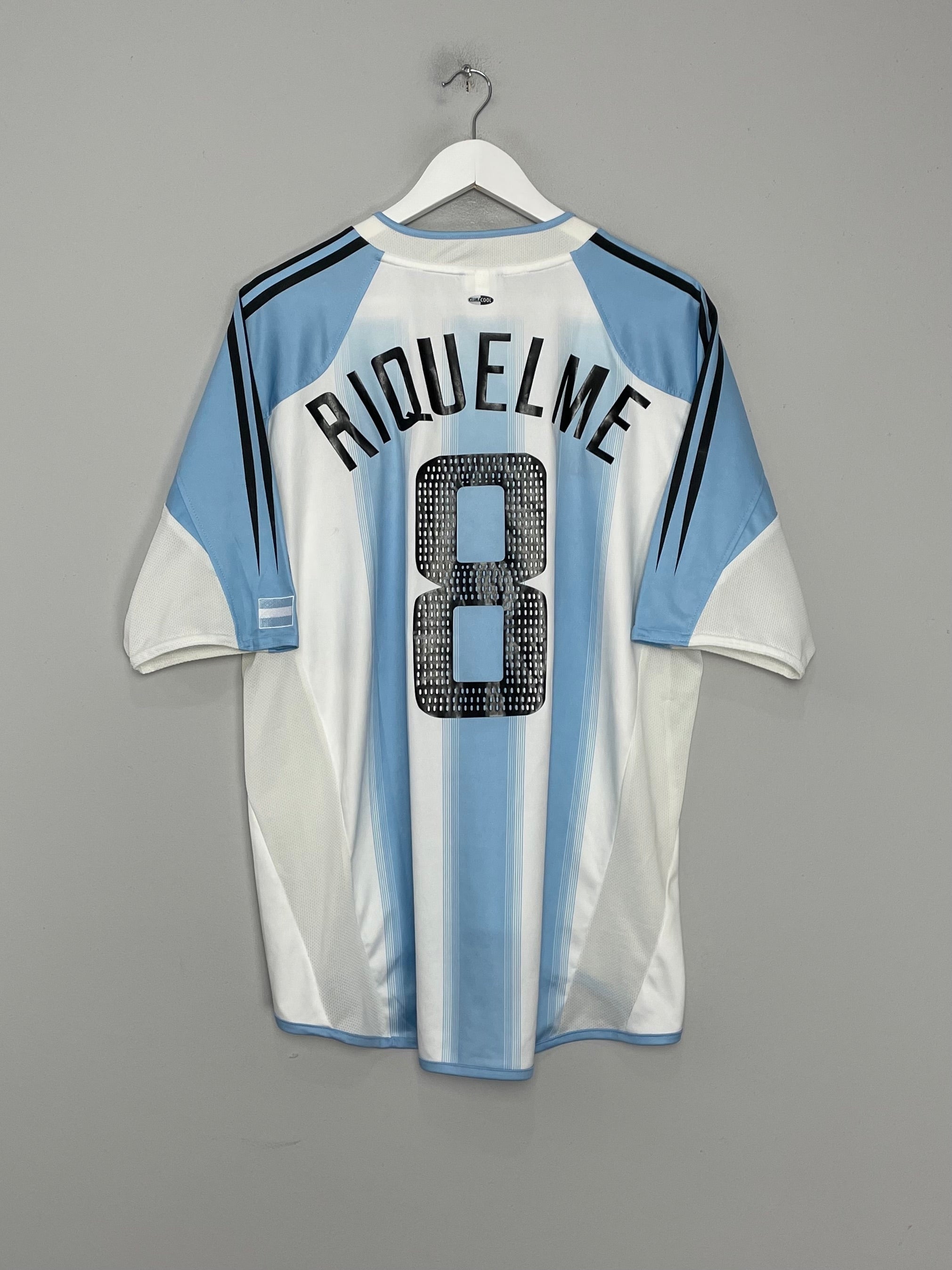Shop 2004/05 ARGENTINA RIQUELME #8 HOME SHIRT (L) ADIDAS, classic football shirts, vintage football shirts & retro soccer jerseys at Cult Kits