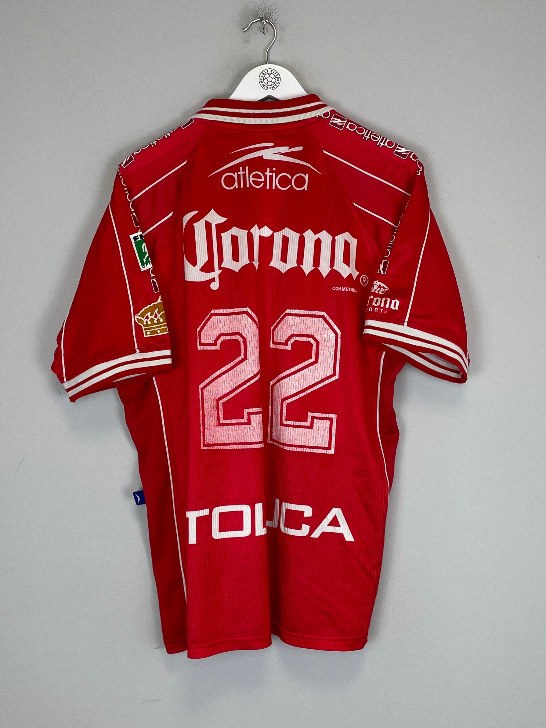 Shop 1999/00 TOLUCA #22 HOME SHIRT (L) ATLETICA, classic football shirts, vintage football shirts & retro soccer jerseys at Cult Kits