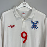 2009/10 ENGLAND CROUCH #9 L/S HOME SHIRT (XXL) UMBRO