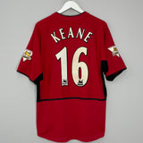 2002/04 MANCHESTER UNITED KEANE #16 HOME SHIRT (M) NIKE