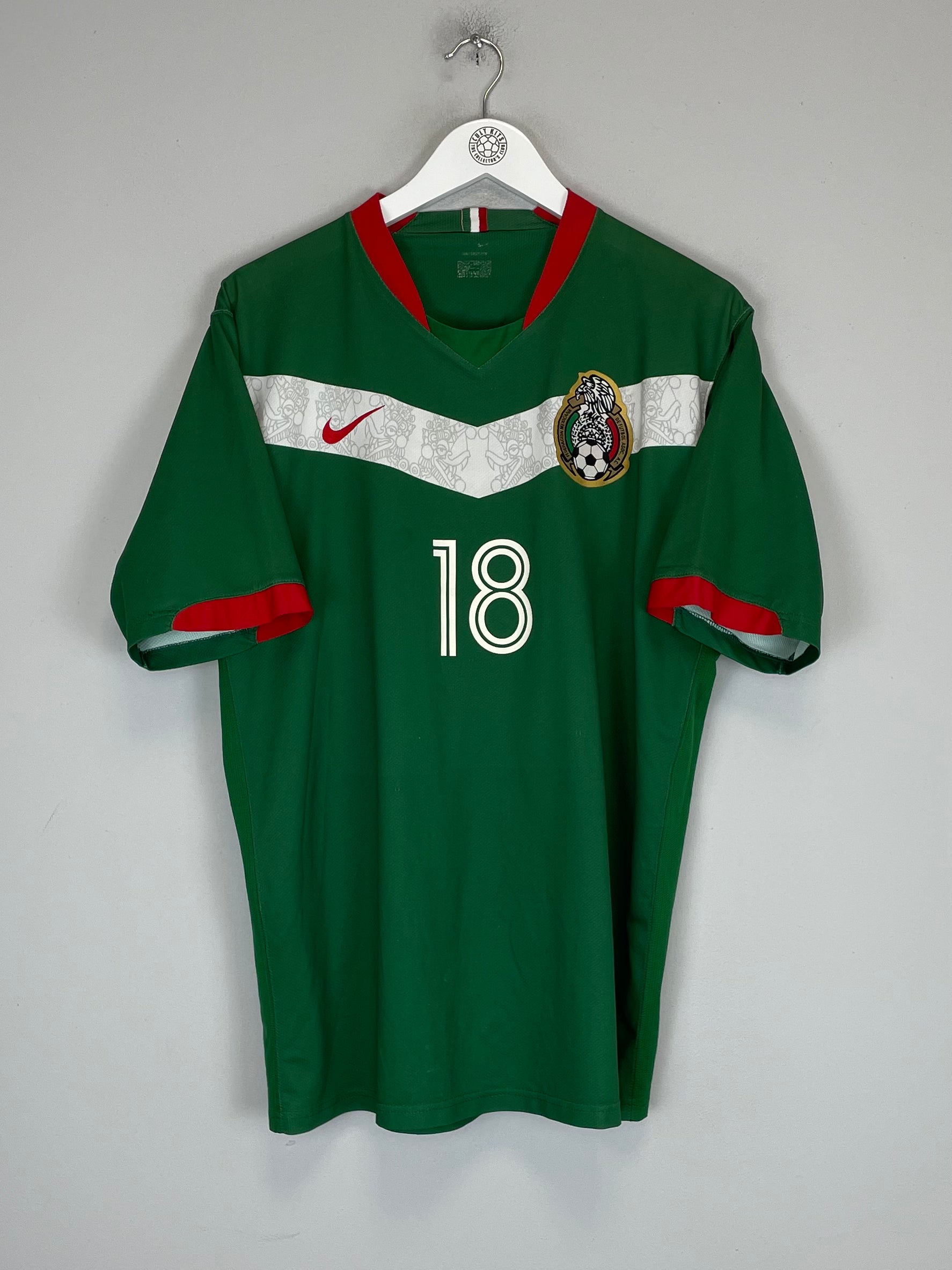Shop 2006/07 MEXICO A.GUARDADO #18 HOME SHIRT (XL) NIKE, classic football shirts, vintage football shirts & retro soccer jerseys at Cult Kits