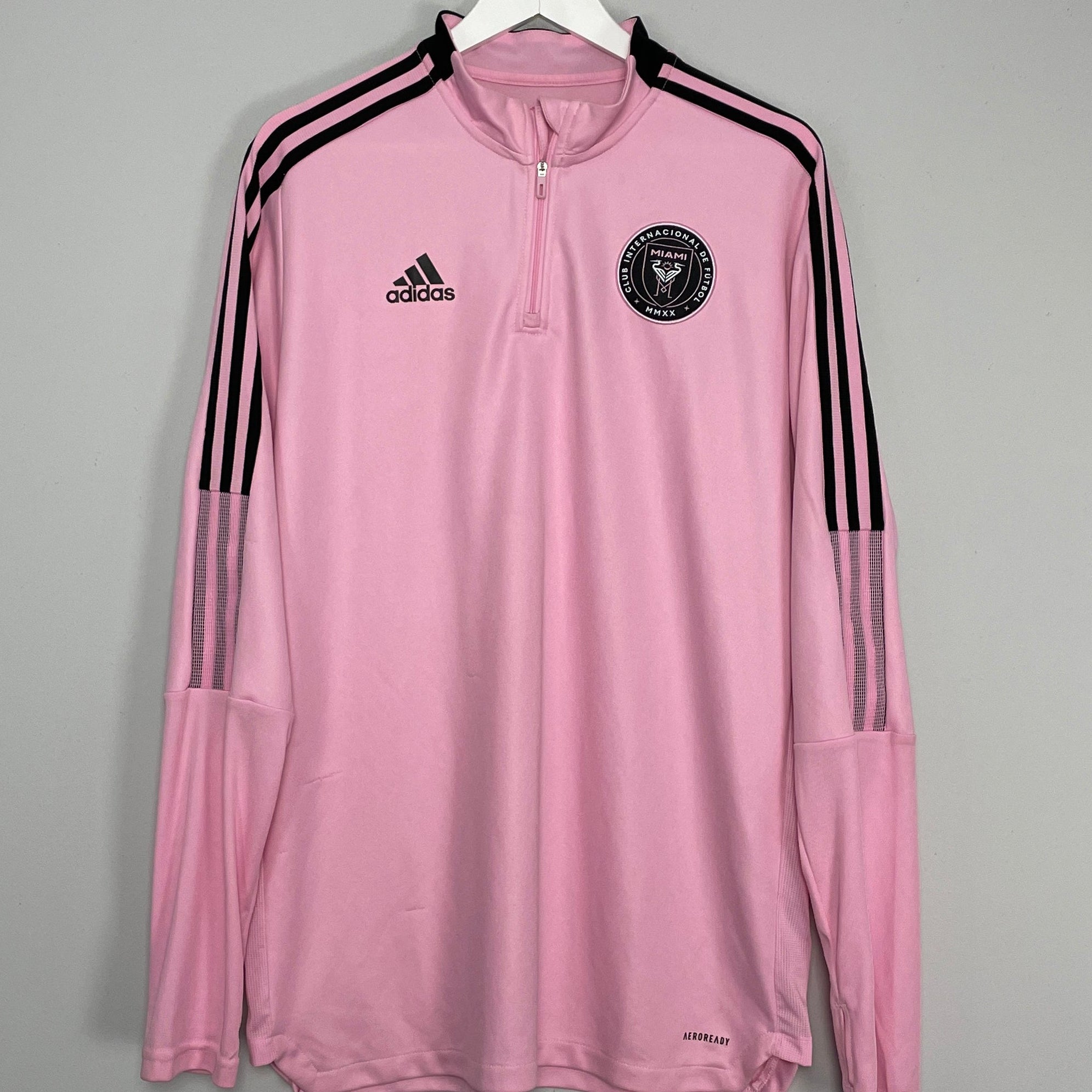 Shop 2020/21 INTER MIAMI 1/4 ZIP TOP (XL) ADIDAS, classic football shirts, vintage football shirts & retro soccer jerseys at Cult Kits