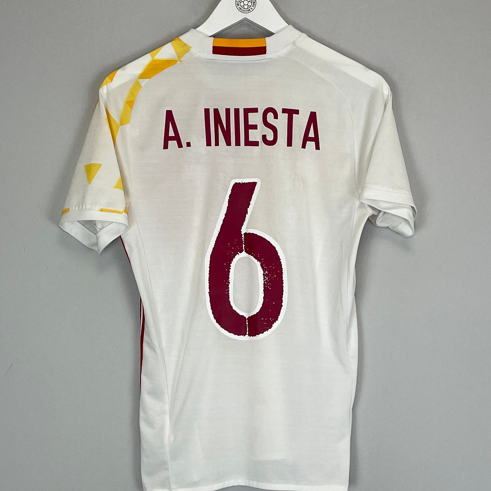 Shop 2016/17 SPAIN A.INIESTA #6 HOME SHIRT (S) ADIDAS, classic football shirts, vintage football shirts & retro soccer jerseys at Cult Kits