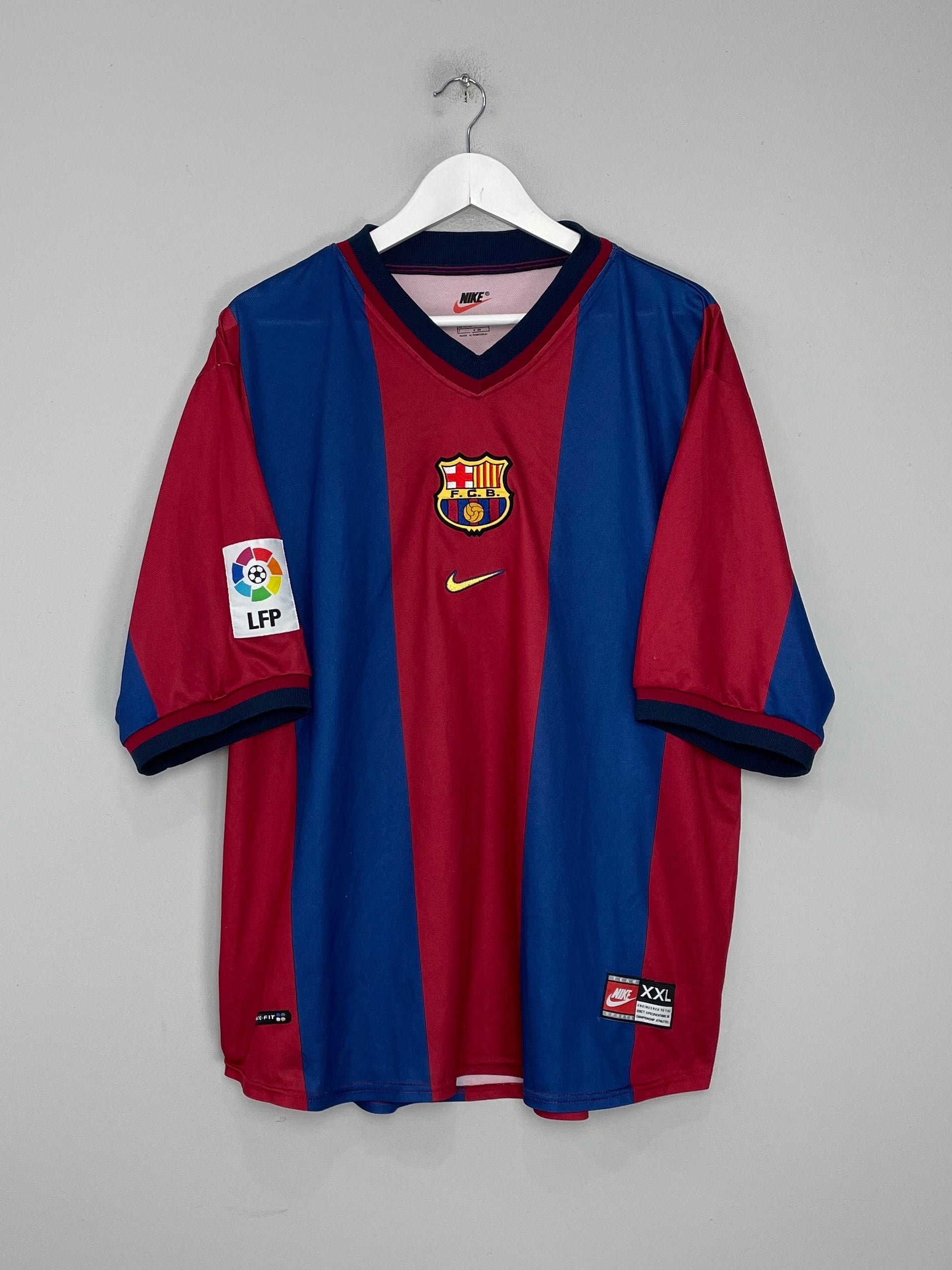 Shop 1998/99 BARCELONA HOME SHIRT (XXL) NIKE, classic football shirts, vintage football shirts & retro soccer jerseys at Cult Kits