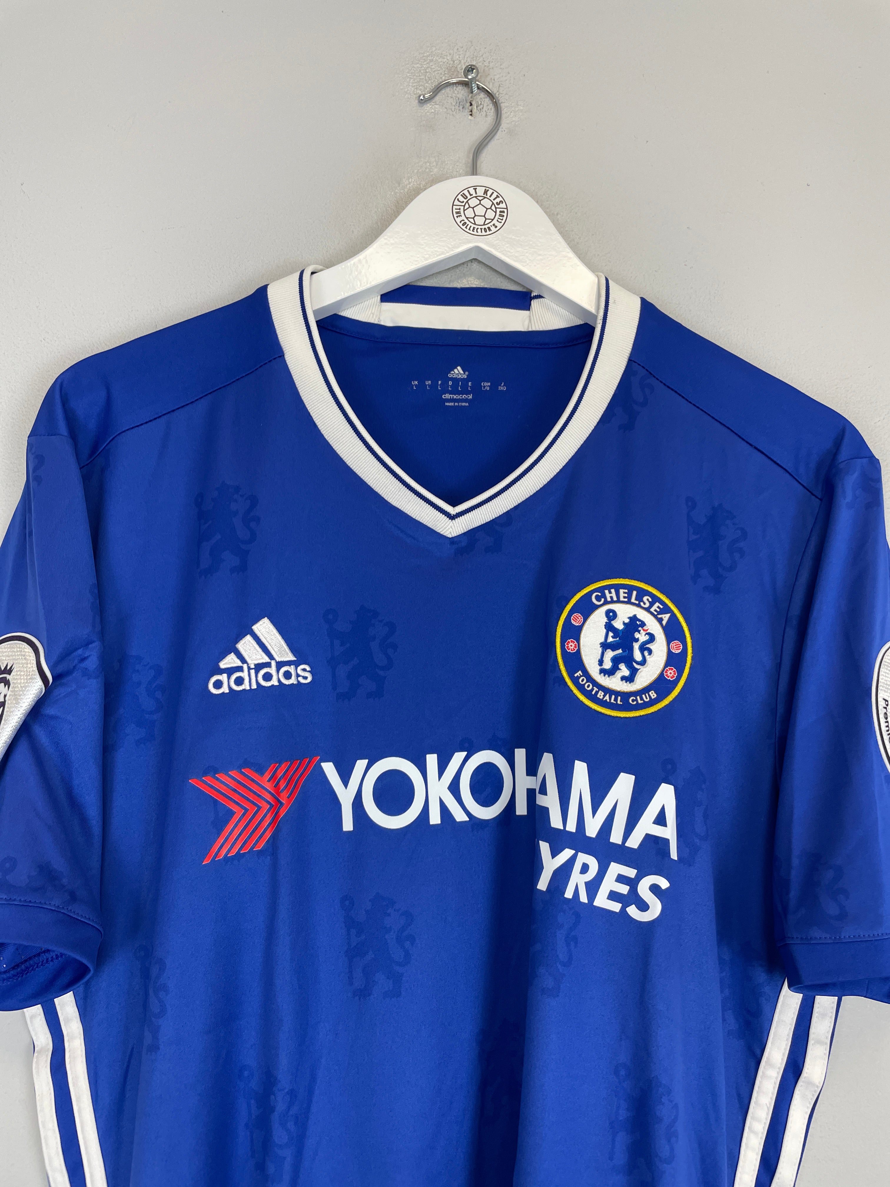 Shop 2016/17 CHELSEA HAZARD #10 HOME SHIRT (L) ADIDAS, classic football shirts, vintage football shirts & retro soccer jerseys at Cult Kits