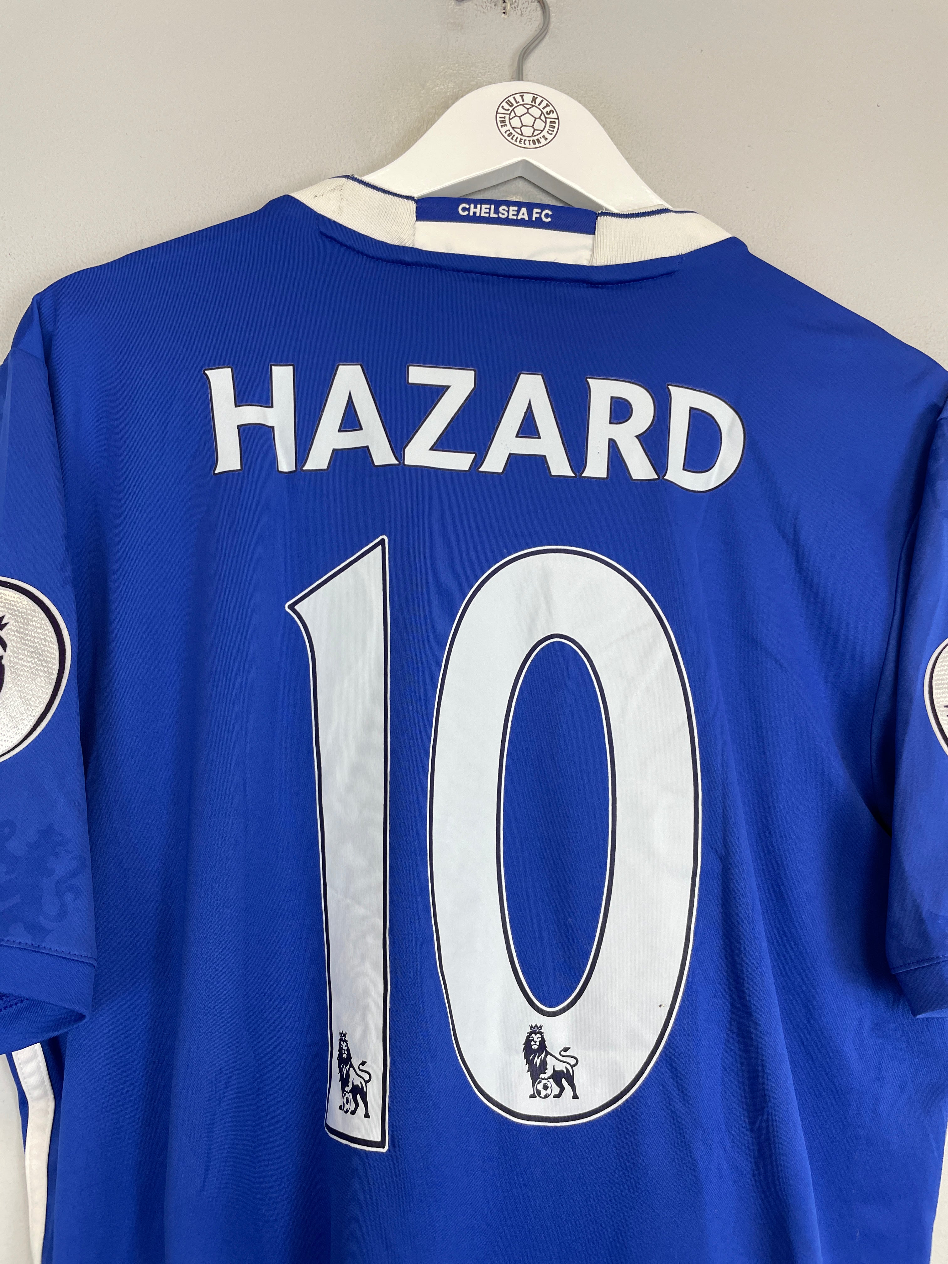 Shop 2016/17 CHELSEA HAZARD #10 HOME SHIRT (L) ADIDAS, classic football shirts, vintage football shirts & retro soccer jerseys at Cult Kits
