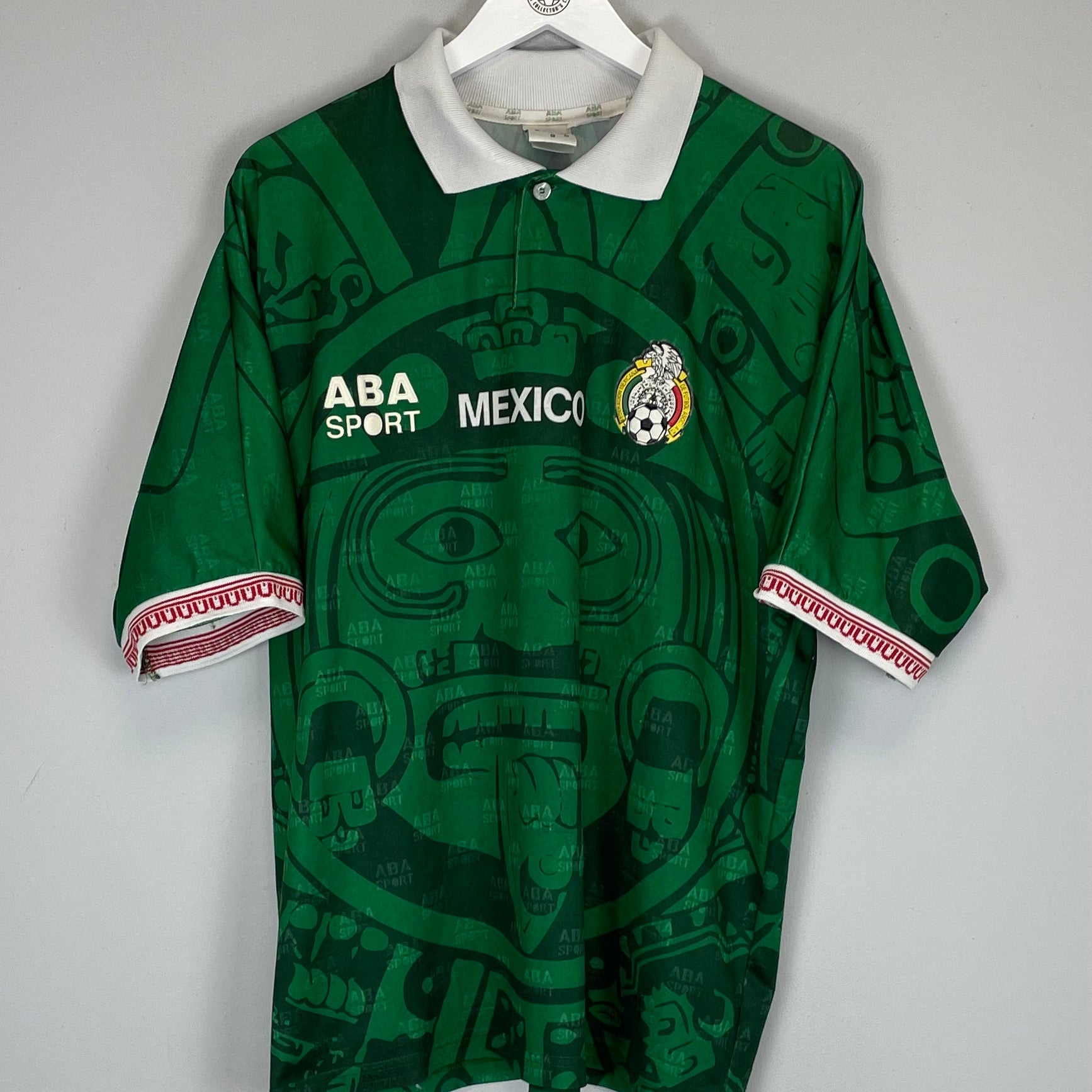 Shop 1996/98 MEXICO HOME SHIRT (L) ABA SPORT, classic football shirts, vintage football shirts & retro soccer jerseys at Cult Kits