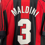 Shop 1998/00 AC MILAN MALDINI #3 HOME SHIRT (L) ADIDAS, classic football shirts, vintage football shirts & retro soccer jerseys at Cult Kits