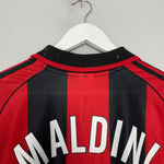 Shop 1998/00 AC MILAN MALDINI #3 HOME SHIRT (L) ADIDAS, classic football shirts, vintage football shirts & retro soccer jerseys at Cult Kits