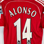 Shop 2006/08 LIVERPOOL ALONSO #14 HOME SHIRT (S) ADIDAS, classic football shirts, vintage football shirts & retro soccer jerseys at Cult Kits