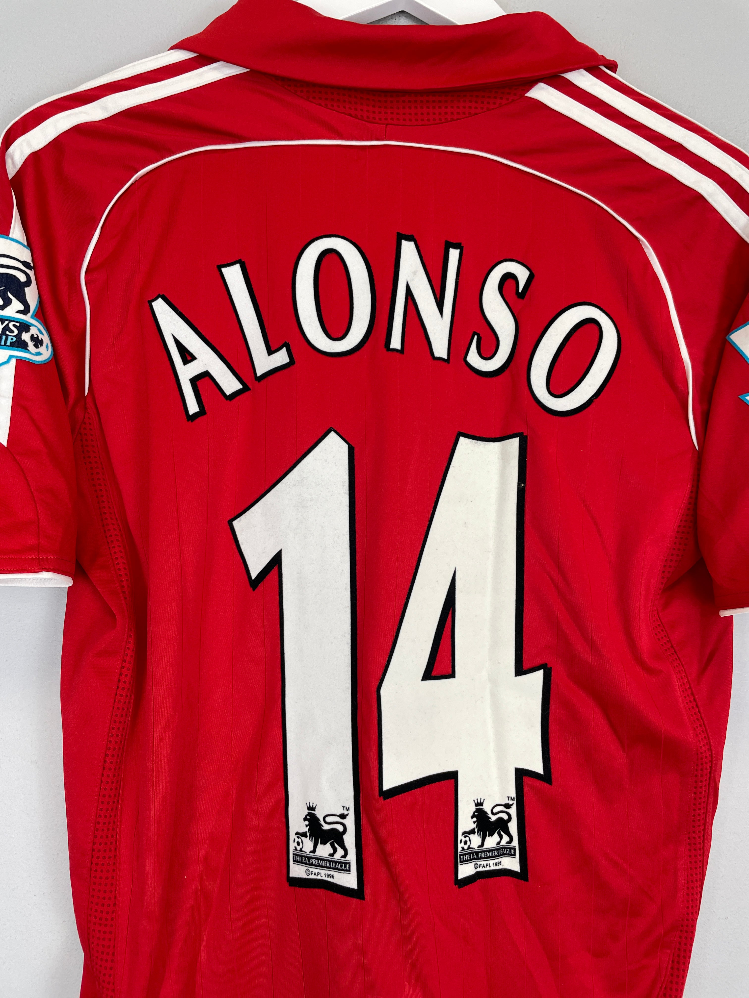 Shop 2006/08 LIVERPOOL ALONSO #14 HOME SHIRT (S) ADIDAS, classic football shirts, vintage football shirts & retro soccer jerseys at Cult Kits