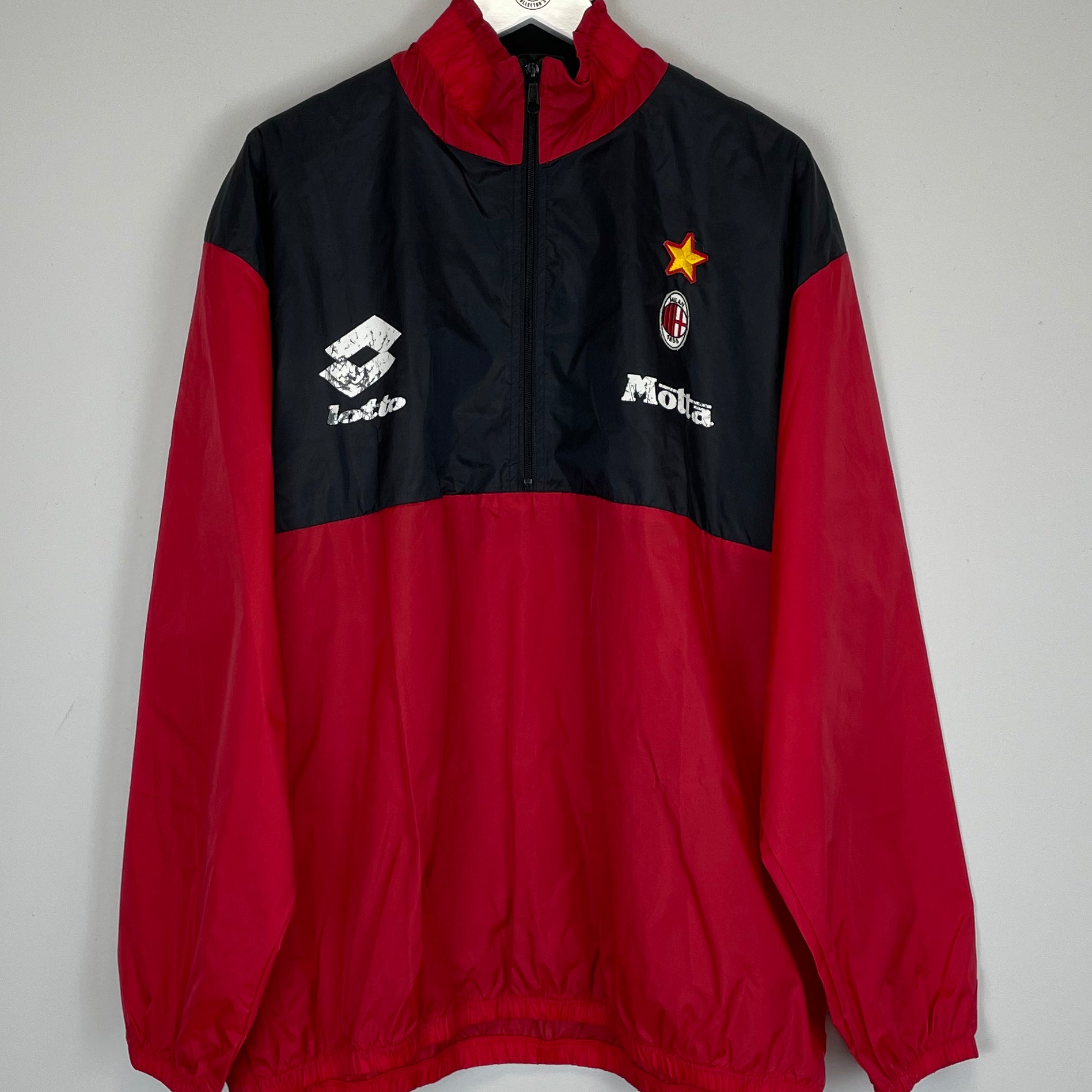 Shop 1994/95 AC MILAN WINDBREAKER (L) LOTTO, classic football shirts, vintage football shirts & retro soccer jerseys at Cult Kits