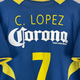 2005/06 CLUB AMERICA C.LOPEZ #7 AWAY SHIRT (M) NIKE