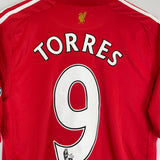 2008/10 LIVERPOOL TORRES #9 HOME SHIRT (M) ADIDAS