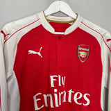 Shop 2015/16 ARSENAL OZIL #11 L/S HOME SHIRT (M) PUMA, classic football shirts, vintage football shirts & retro soccer jerseys at Cult Kits