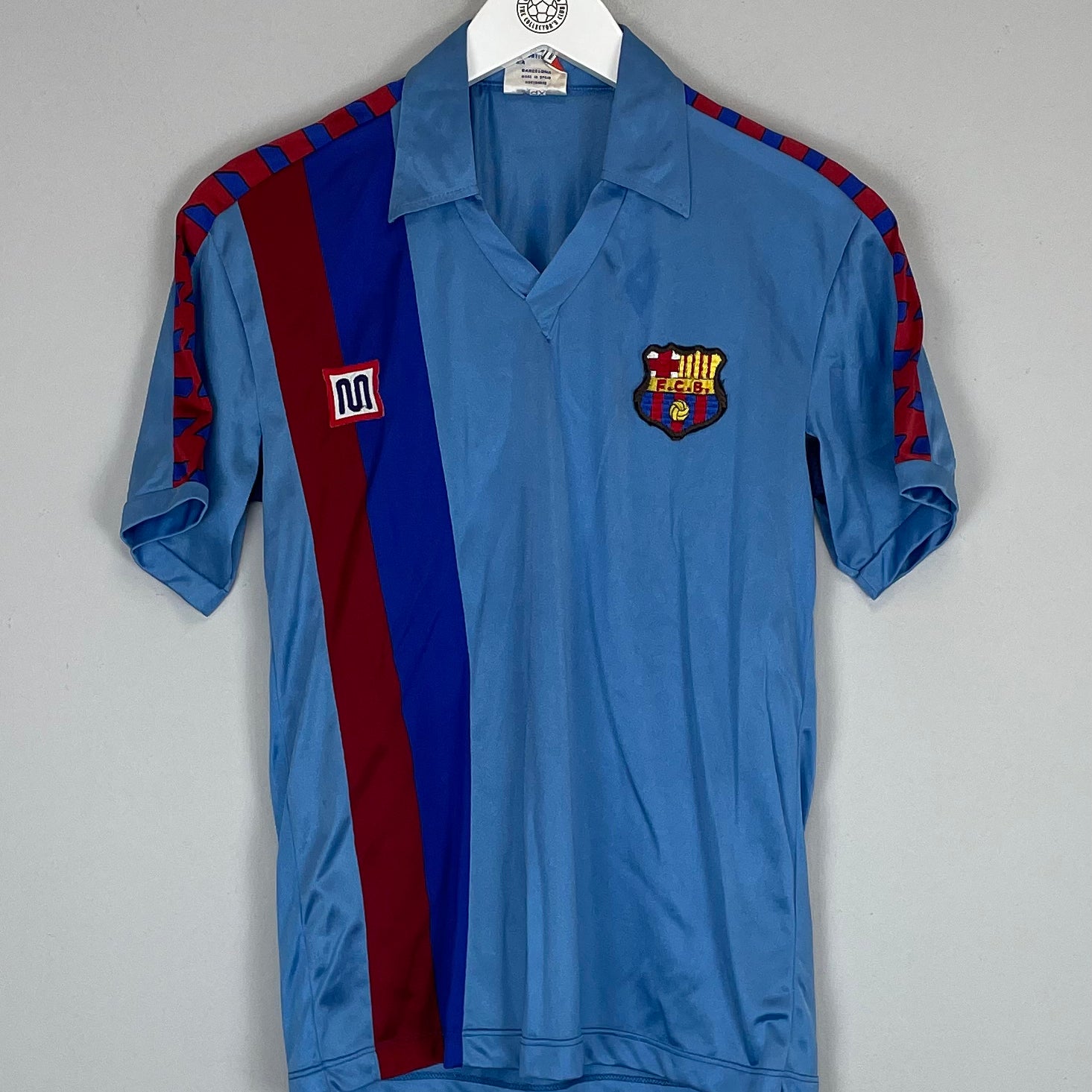 Shop 1985/91 BARCELONA AWAY SHIRT (XL.KIDS) MEYBA, classic football shirts, vintage football shirts & retro soccer jerseys at Cult Kits