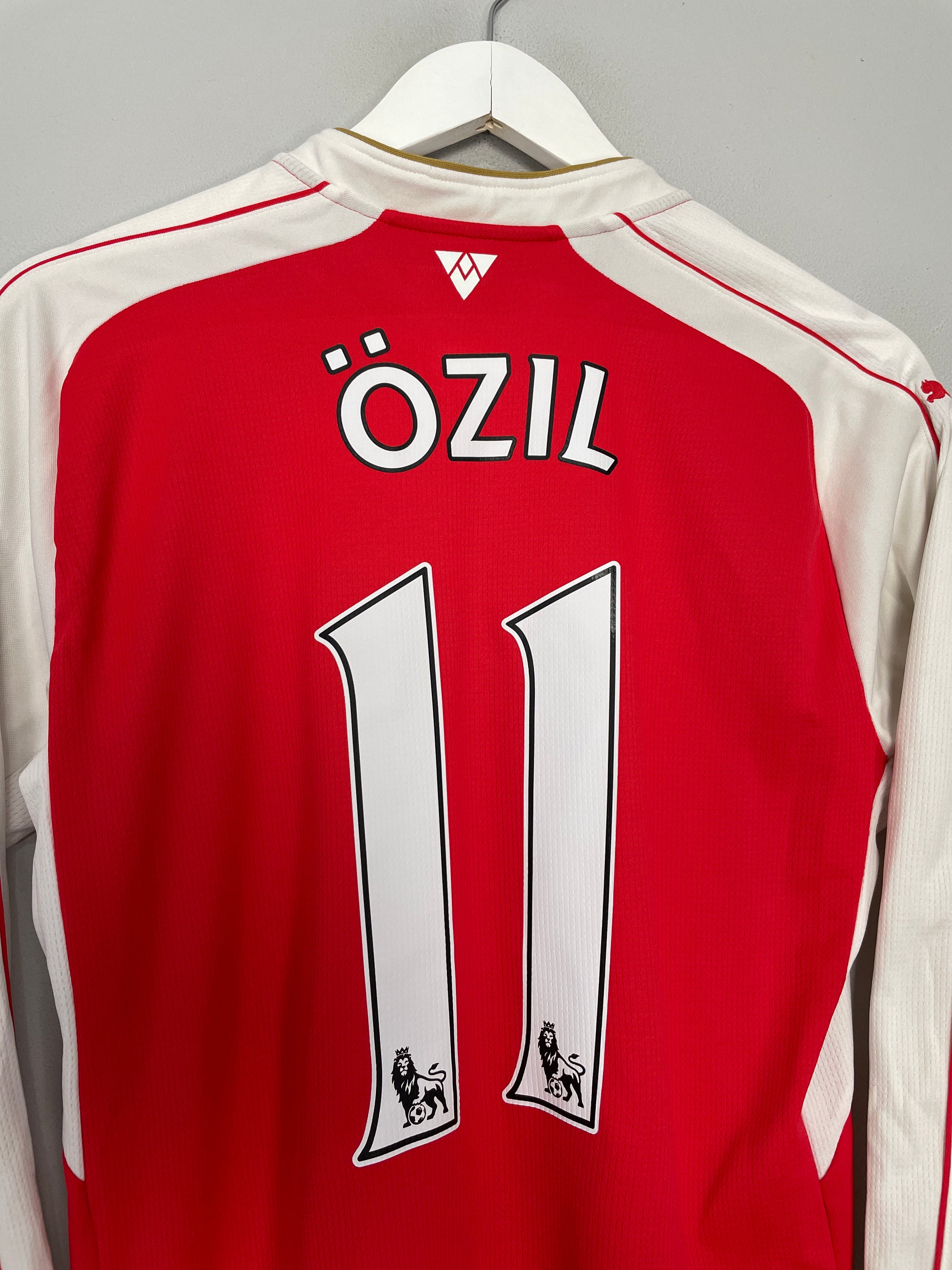 Shop 2015/16 ARSENAL OZIL #11 L/S HOME SHIRT (M) PUMA, classic football shirts, vintage football shirts & retro soccer jerseys at Cult Kits