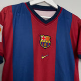 Shop 1998/00 BARCELONA HOME SHIRT (M) NIKE, classic football shirts, vintage football shirts & retro soccer jerseys at Cult Kits