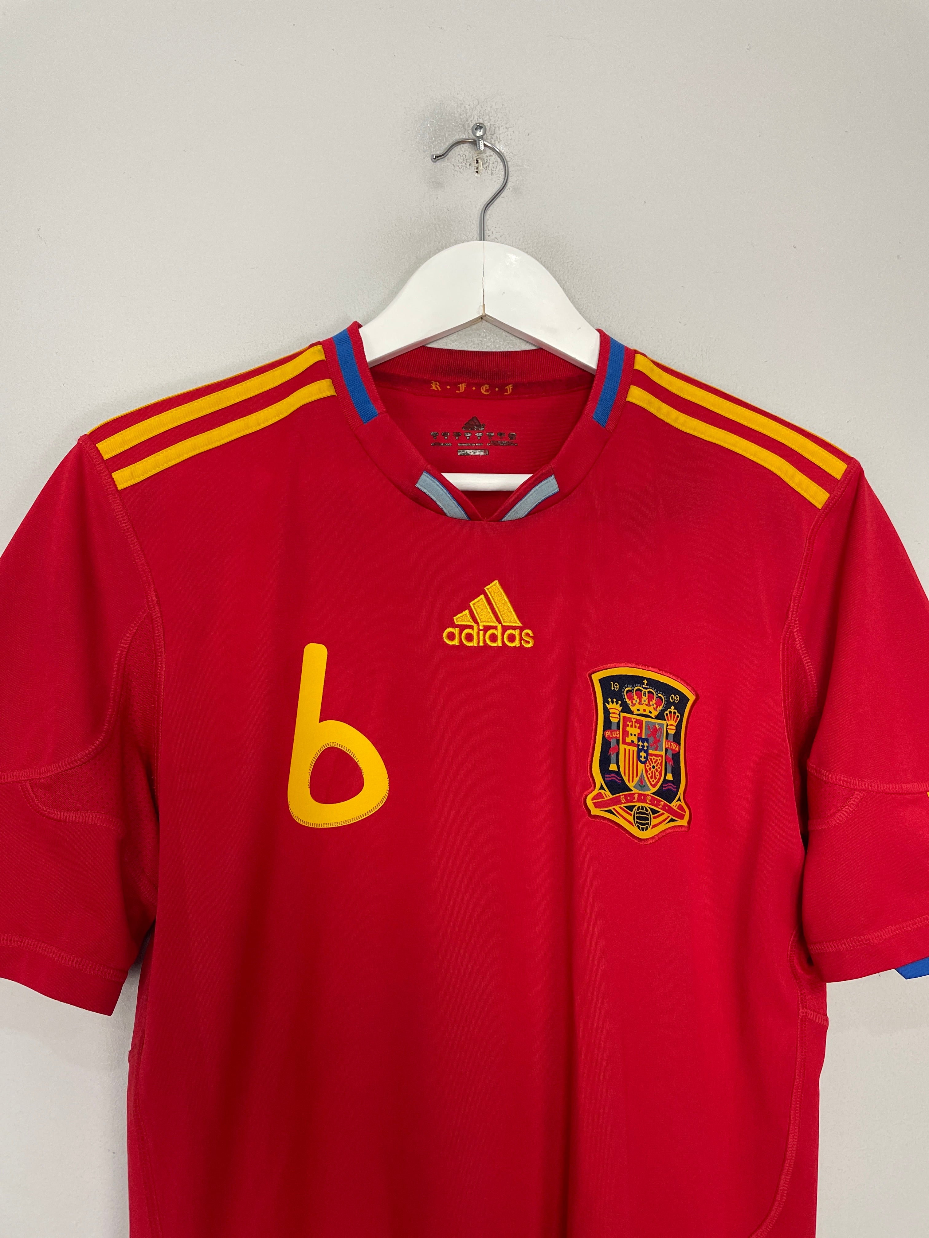 Shop 2010/11 SPAIN A.INIESTA #6 HOME SHIRT (M) ADIDAS, classic football shirts, vintage football shirts & retro soccer jerseys at Cult Kits