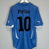 Shop 2010/11 URUGUAY FORLAN #10 HOME SHIRT (L) PUMA, classic football shirts, vintage football shirts & retro soccer jerseys at Cult Kits