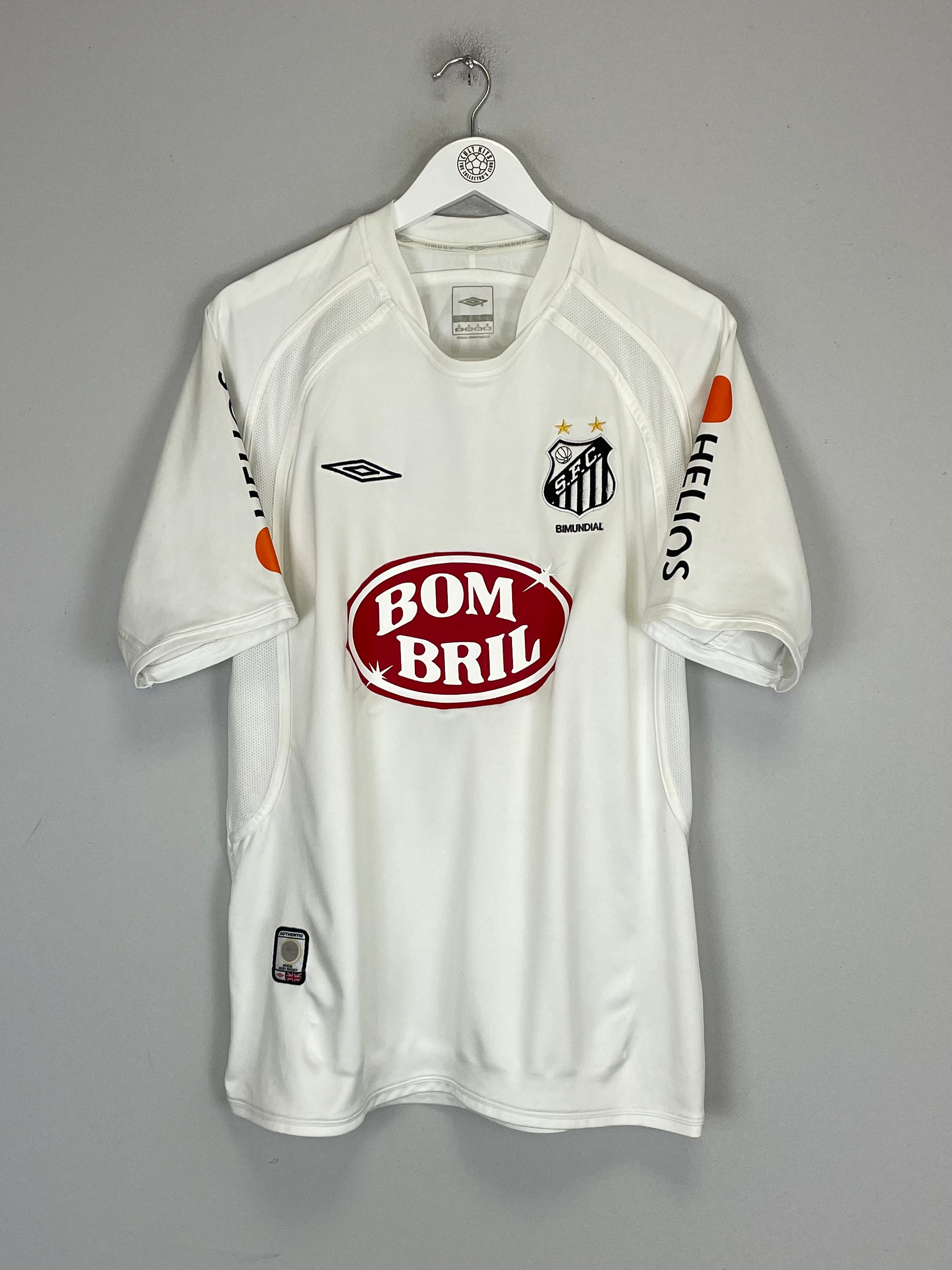Shop 2002/03 SANTOS ROBINHO #7 HOME SHIRT (M) UMBRO, classic football shirts, vintage football shirts & retro soccer jerseys at Cult Kits