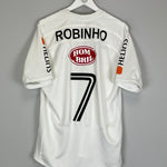 Shop 2002/03 SANTOS ROBINHO #7 HOME SHIRT (M) UMBRO, classic football shirts, vintage football shirts & retro soccer jerseys at Cult Kits