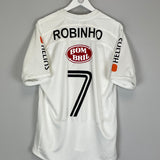 Shop 2002/03 SANTOS ROBINHO #7 HOME SHIRT (M) UMBRO, classic football shirts, vintage football shirts & retro soccer jerseys at Cult Kits
