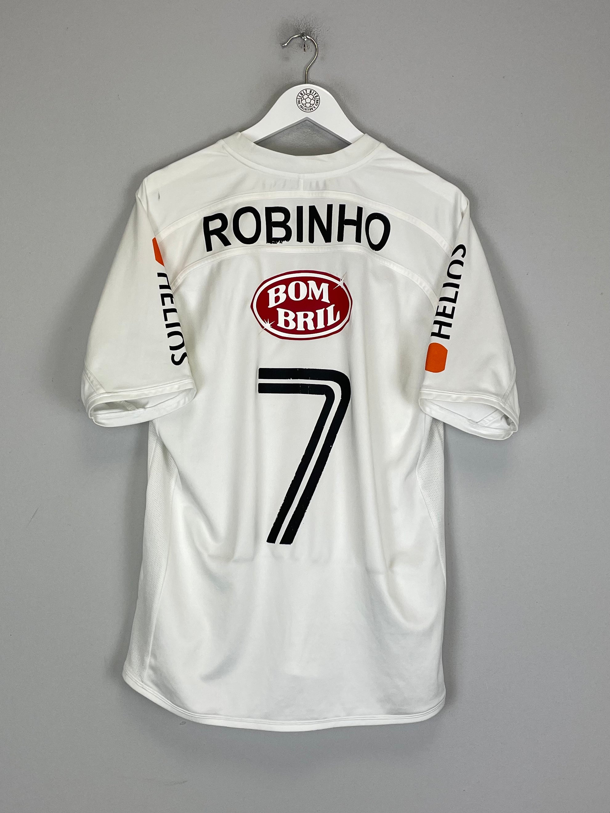Shop 2002/03 SANTOS ROBINHO #7 HOME SHIRT (M) UMBRO, classic football shirts, vintage football shirts & retro soccer jerseys at Cult Kits
