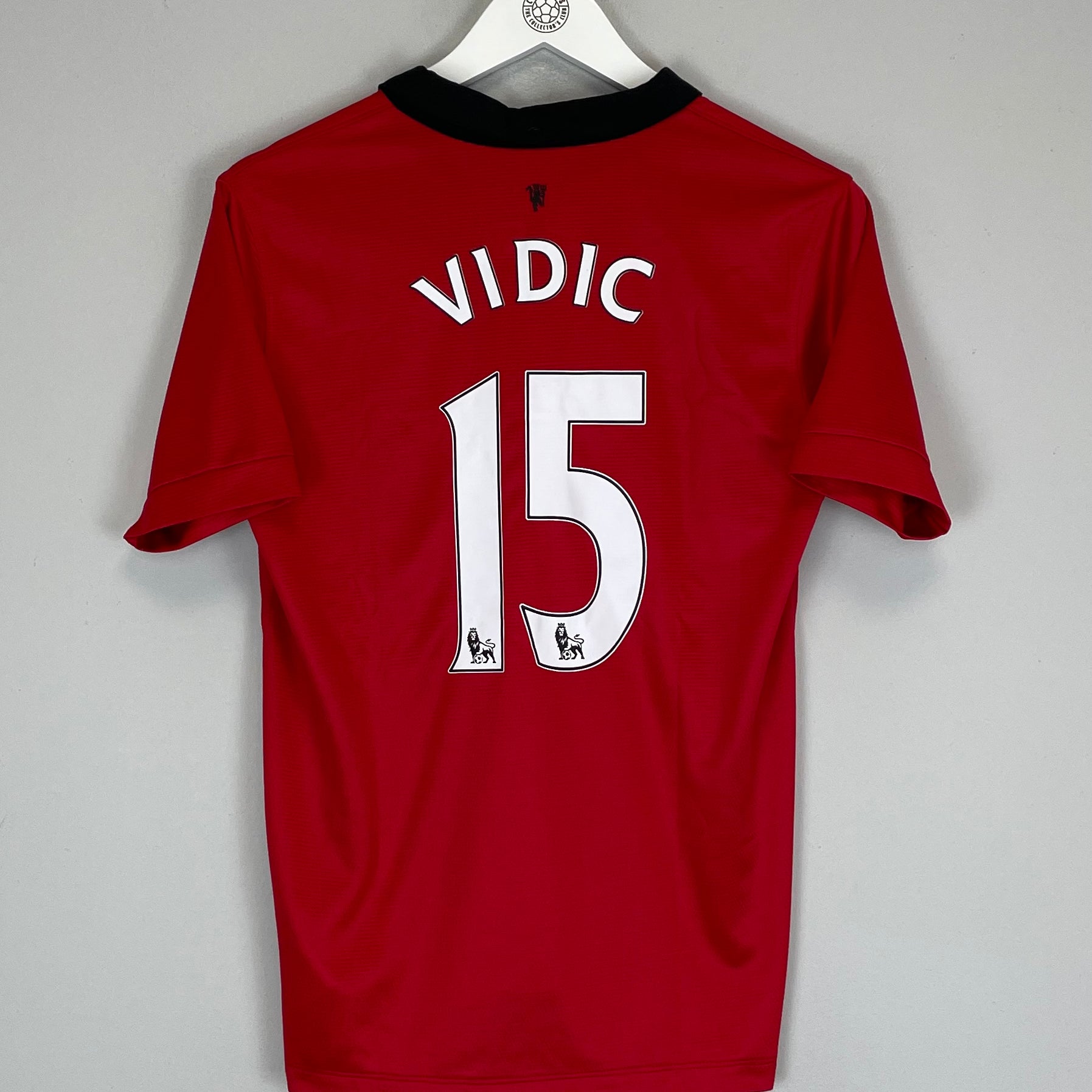 Shop 2013/14 MANCHESTER UNITED VIDIC #15 HOME SHIRT (XL.KIDS) NIKE, classic football shirts, vintage football shirts & retro soccer jerseys at Cult Kits