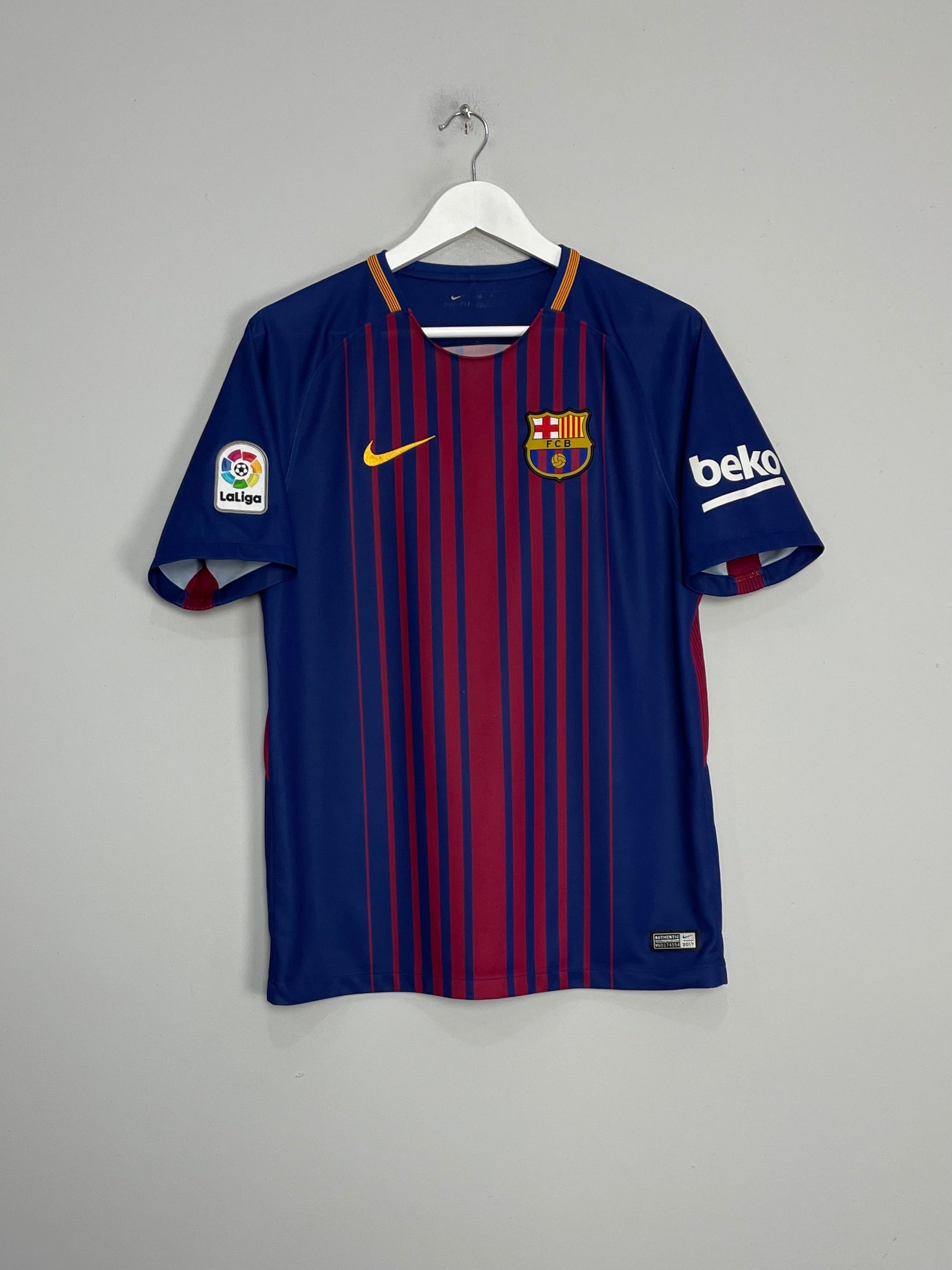 Shop 2018/19 BARCELONA MESSI #10 HOME SHIRT (M) NIKE, classic football shirts, vintage football shirts & retro soccer jerseys at Cult Kits