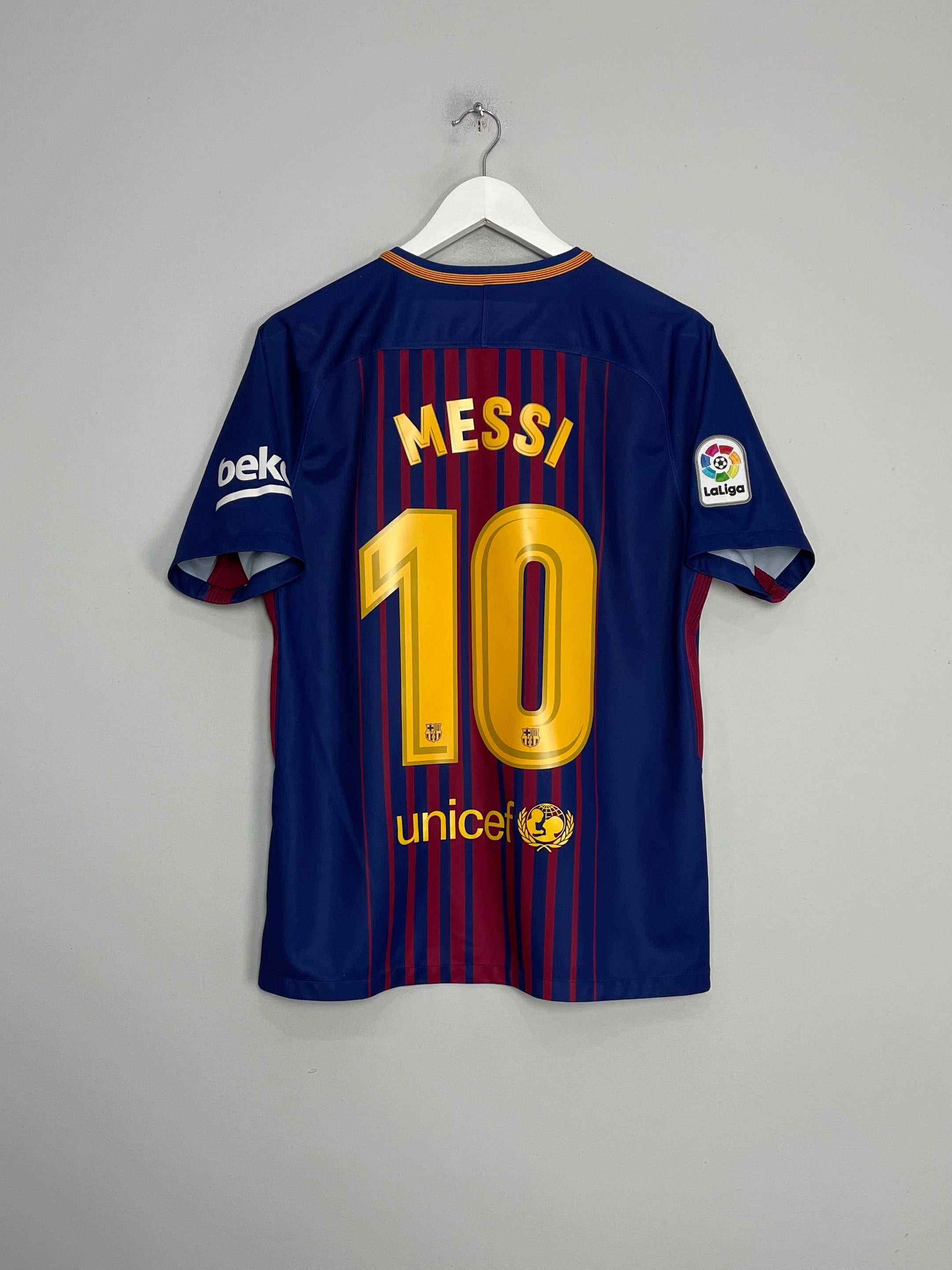 Shop 2018/19 BARCELONA MESSI #10 HOME SHIRT (M) NIKE, classic football shirts, vintage football shirts & retro soccer jerseys at Cult Kits