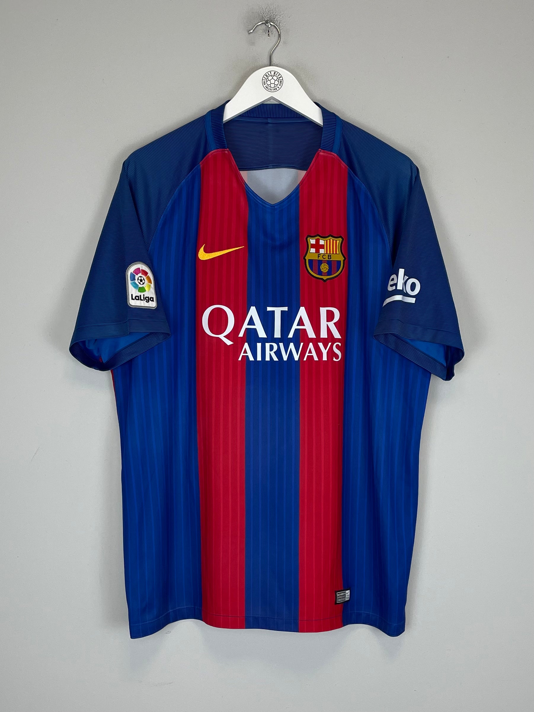 Shop 2016/17 BARCELONA MESSI #10 HOME SHIRT (XL) NIKE, classic football shirts, vintage football shirts & retro soccer jerseys at Cult Kits