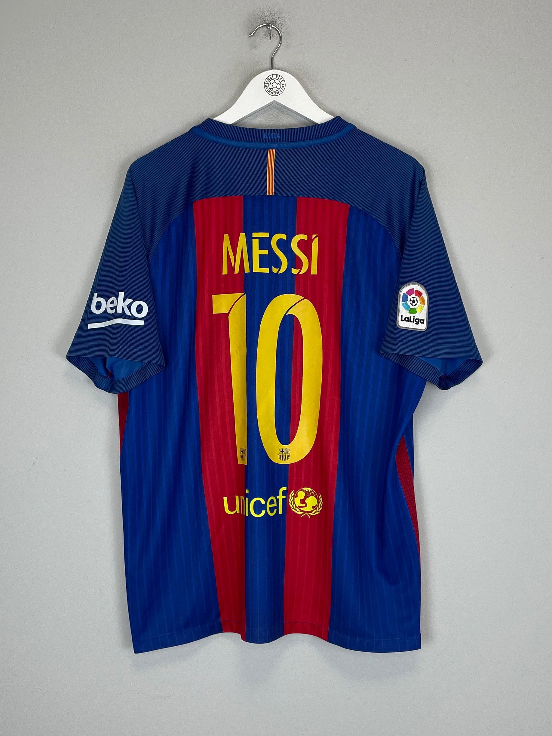 Shop 2016/17 BARCELONA MESSI #10 HOME SHIRT (XL) NIKE, classic football shirts, vintage football shirts & retro soccer jerseys at Cult Kits