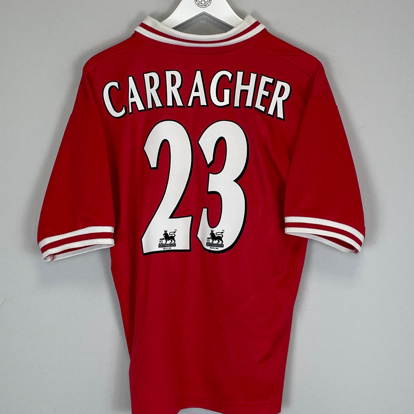 Shop 1996/98 LIVERPOOL CARRAGHER #23 HOME SHIRT (M) REEBOK, classic football shirts, vintage football shirts & retro soccer jerseys at Cult Kits
