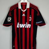 Shop 2009/10 AC MILAN RONALDINHO #80 C/L HOME SHIRT (L) ADIDAS, classic football shirts, vintage football shirts & retro soccer jerseys at Cult Kits