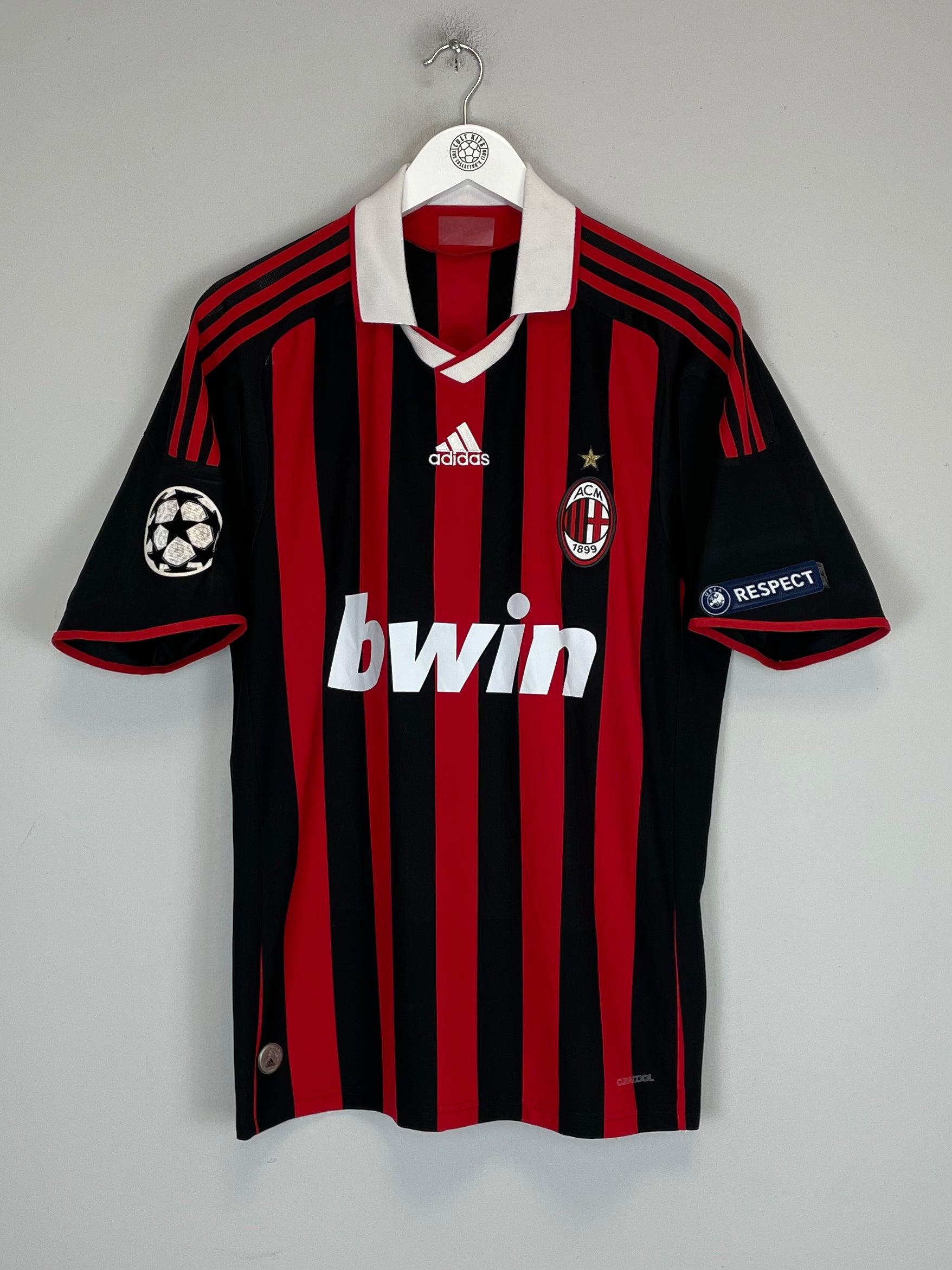Shop 2009/10 AC MILAN RONALDINHO #80 C/L HOME SHIRT (L) ADIDAS, classic football shirts, vintage football shirts & retro soccer jerseys at Cult Kits