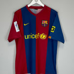 Shop 2006/07 BARCELONA MESSI #19 HOME SHIRT (L) NIKE BASIC, classic football shirts, vintage football shirts & retro soccer jerseys at Cult Kits