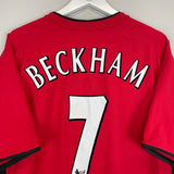 2002/04 MANCHESTER UNITED BECKHAM #7 HOME SHIRT (L) NIKE