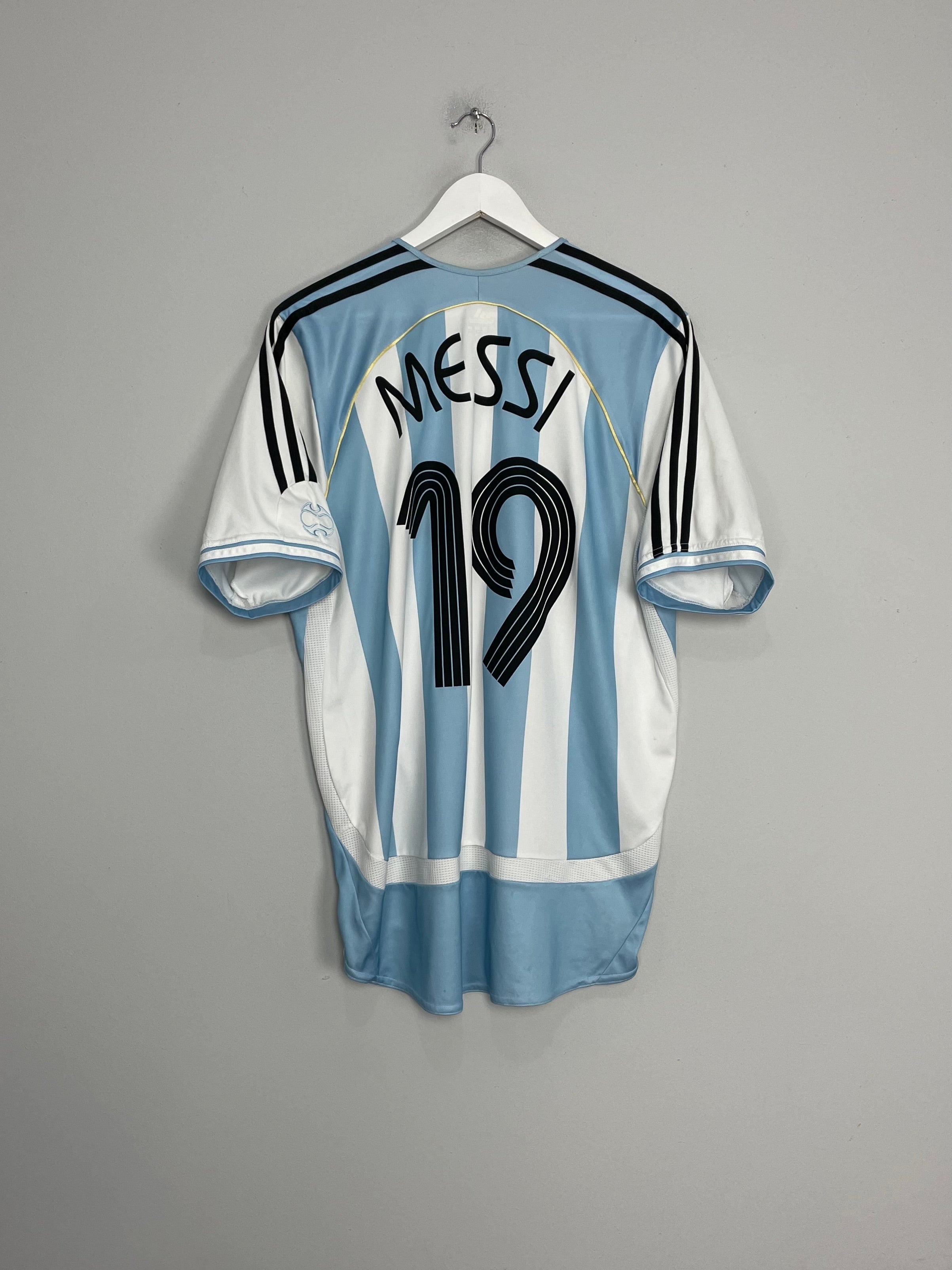 Shop 2006/08 ARGENTINA MESSI #19 HOME SHIRT (L) ADIDAS, classic football shirts, vintage football shirts & retro soccer jerseys at Cult Kits