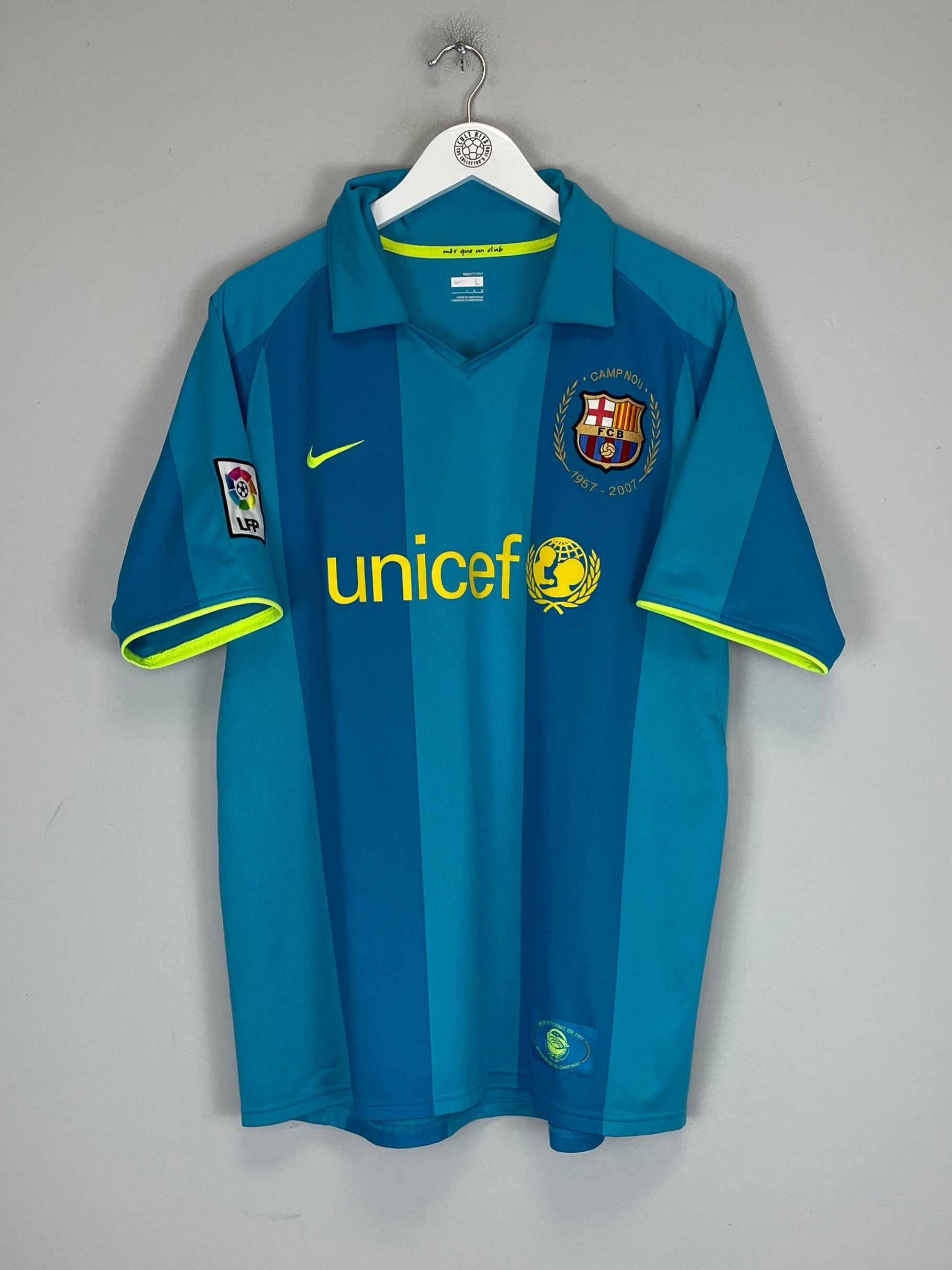 Shop 2007/08 BARCELONA RONALDINHO #10 AWAY SHIRT (L) NIKE, classic football shirts, vintage football shirts & retro soccer jerseys at Cult Kits