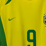 2002/04 BRAZIL RONALDO #9 HOME SHIRT (M) NIKE