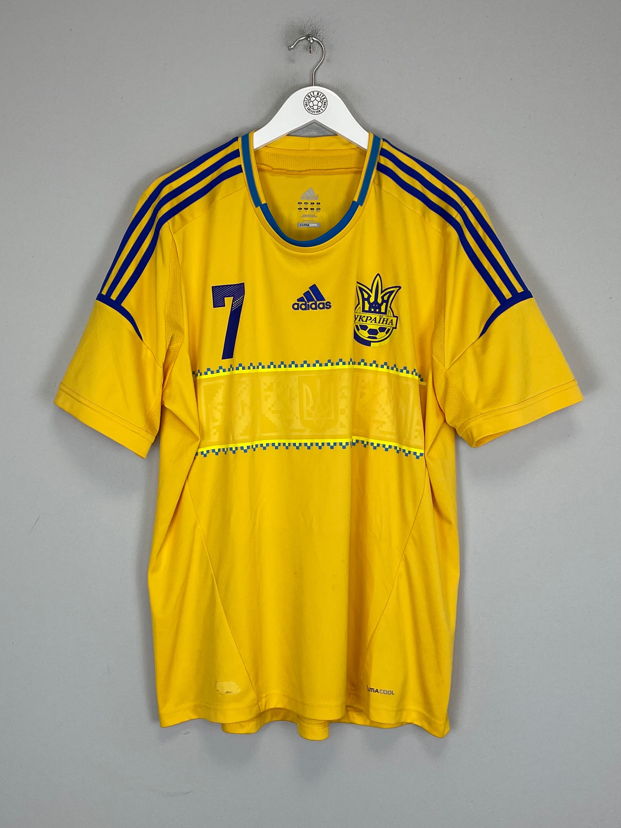 Shop 2011/12 UKRAINE SHEVCHENKO #7 HOME SHIRT (XL) ADIDAS, classic football shirts, vintage football shirts & retro soccer jerseys at Cult Kits