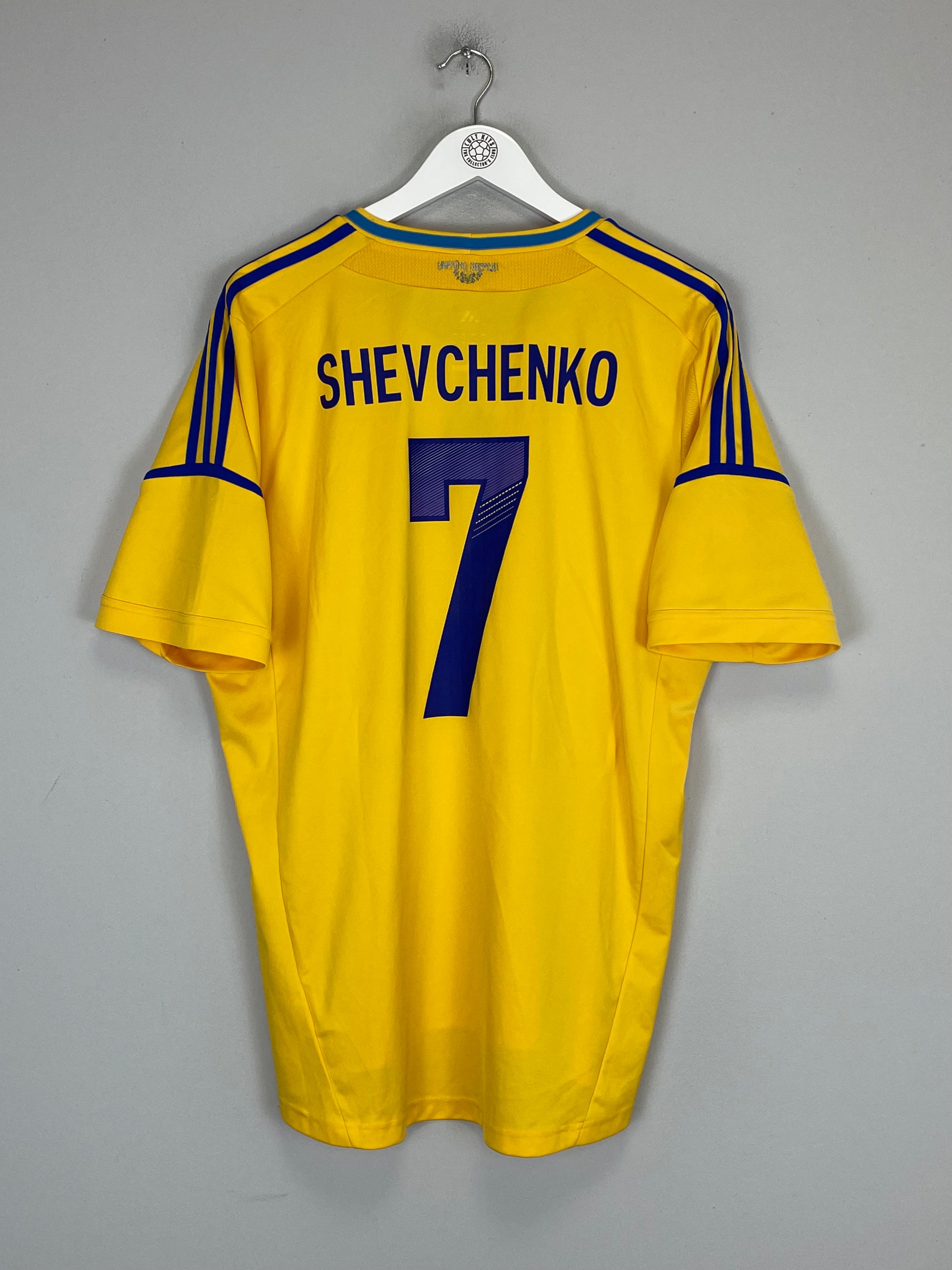 Shop 2011/12 UKRAINE SHEVCHENKO #7 HOME SHIRT (XL) ADIDAS, classic football shirts, vintage football shirts & retro soccer jerseys at Cult Kits
