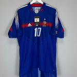 Shop 2004/06 FRANCE ZIDANE #10 *BNWT* HOME SHIRT (L) ADIDAS, classic football shirts, vintage football shirts & retro soccer jerseys at Cult Kits