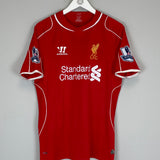 2014/15 LIVERPOOL GERRARD #8 HOME SHIRT (M) WARRIOR