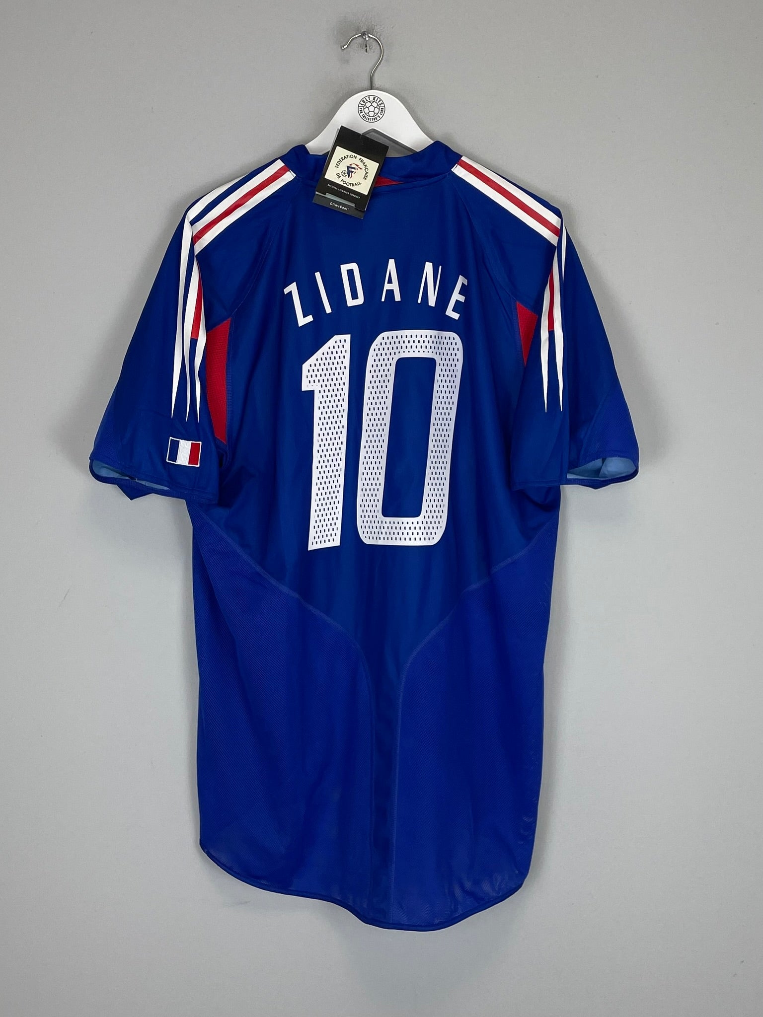 Shop 2004/06 FRANCE ZIDANE #10 *BNWT* HOME SHIRT (L) ADIDAS, classic football shirts, vintage football shirts & retro soccer jerseys at Cult Kits